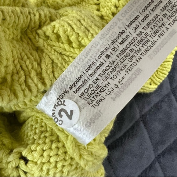 Zara Crop Top Women Small Off The Shoulder Open Knit Yellow Festival Coachella - Picture 6 of 8